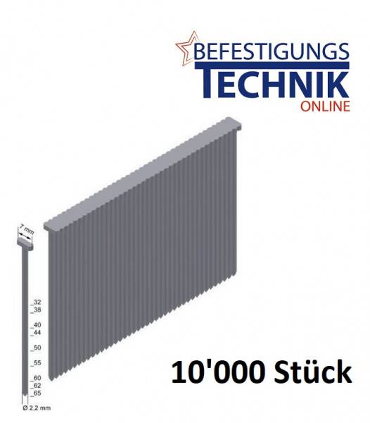T-Nägel 2,2x38 mm verzinkt für T-Nagler Prebena Senco KMR Reich BeA BR-09 10M
