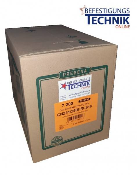 Prebena Dachpappnägel 3,1x25mm Ring rostfrei für Dachpappnagler 4X-CNZ45 Makita AN454 Bostitch