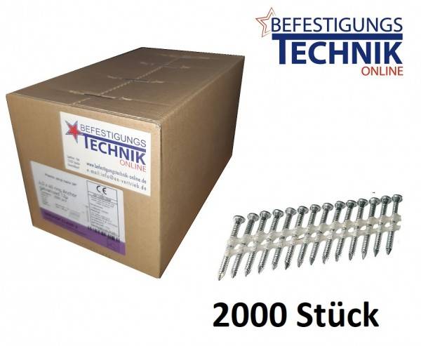 2000 Ankernägel 4,0x40mm 34° plast für Ankernagler KMR Tjep KA2 Paslode