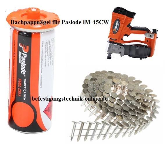 960 Dachpappnägel 3,1x32mm feuerverzinkt Gas für Paslode Dachpappnagler IM45CW