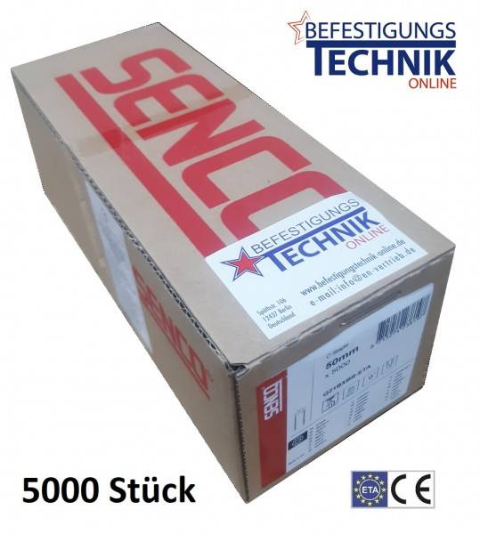 Senco Q6774/50 mm Q21 BXBB-ETA Klammern verzinkt SQS55 XP Prebena Q BeA 180 5M KL-39