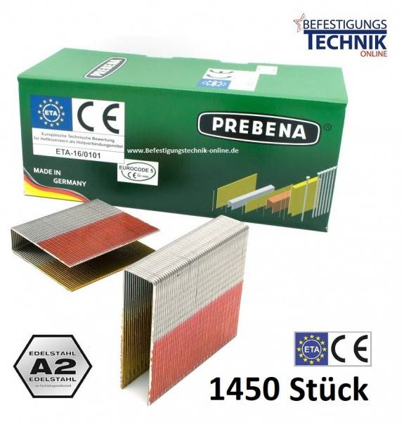 Breitrückenklammern WP120CRFHA-ETA rostfrei A2 Prebena WP Tjep MF-14 BeA 246 Senco SP 1,45M KL-62