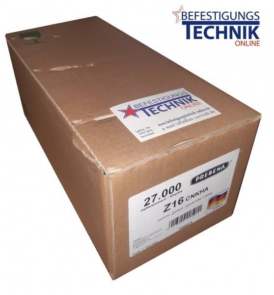 Prebena Klammern Z 16CNKHA 16mm verzinkt geharzt für Prebena 4C-Z50 Tjep PQZ KL-57 27,0M