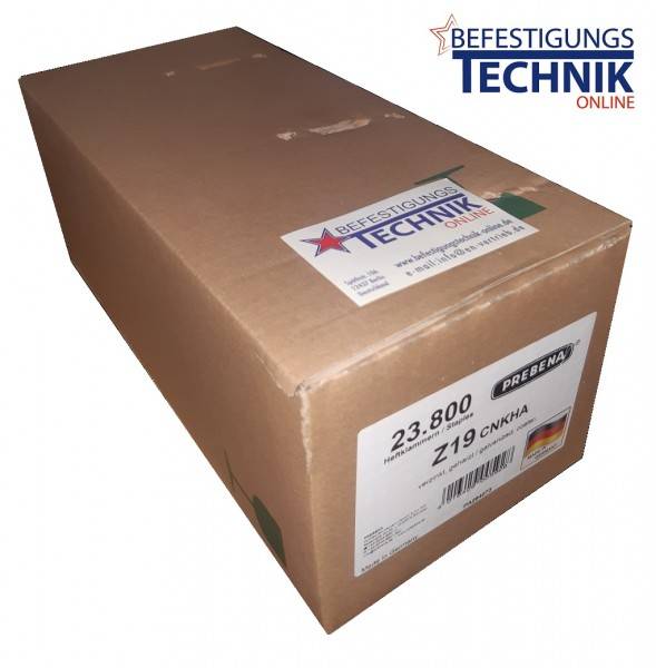 Prebena Klammern Z 19CNKHA 19mm verzinkt geharzt für Prebena 4C-Z50 Tjep PQZ KL-57 23,8M