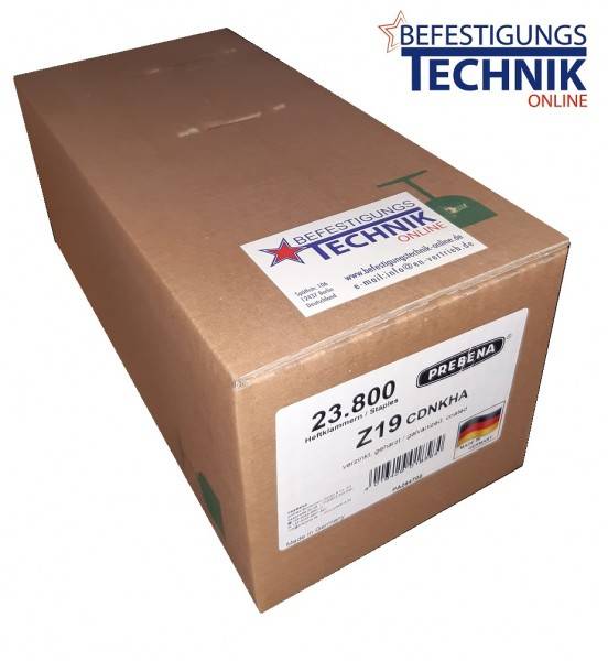 Prebena Fermacell Klammer Z19CDNKHA 19mm verzinkt für 4C-Z50 TJEP PZ-16/50 KG 725 KL-57 23,8M Pa