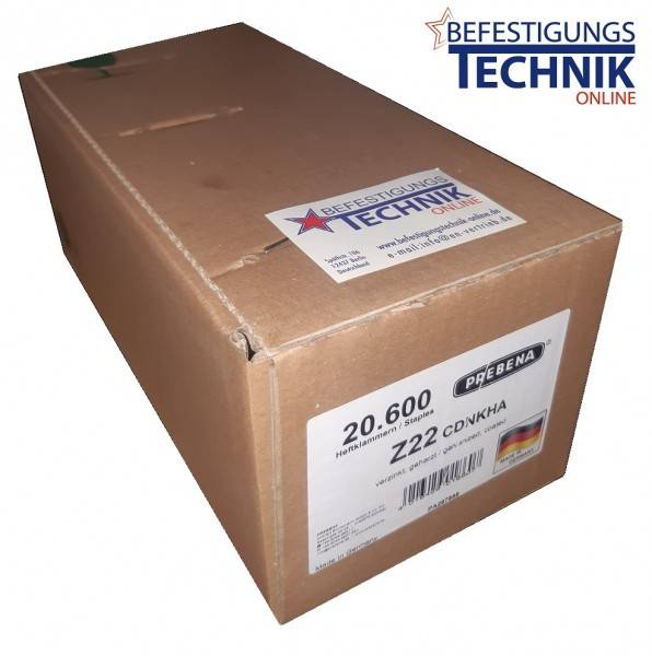 Prebena Fermacell Klammer Z22CDNKHA 22mm verzinkt für 4C-Z50 TJEP PZ-16/50 KG 725 KL-57 20,6M Pa