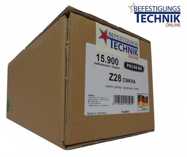 Prebena Klammern Z 28CNKHA 28mm verzinkt geharzt für Prebena 4C-Z50 Tjep PQZ KL-57 15,9M