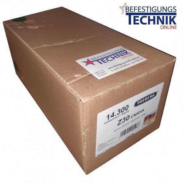 Prebena Klammern Z 30CNKHA 30mm verzinkt geharzt für Prebena 4C-Z50 Tjep PQZ KL-57 14,3M