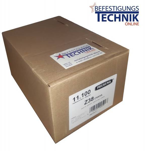 Prebena Klammern Z 38CNKHA 38mm verzinkt geharzt für Prebena 4C-Z50 Tjep PQZ KL-57 11,1M