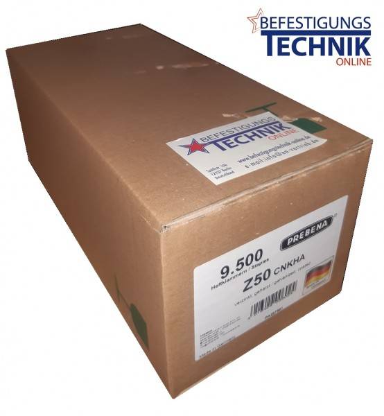 Prebena Klammern Z 50CNKHA 50mm verzinkt geharzt für Prebena 4C-Z50 Tjep PQZ KL-57 9,5M