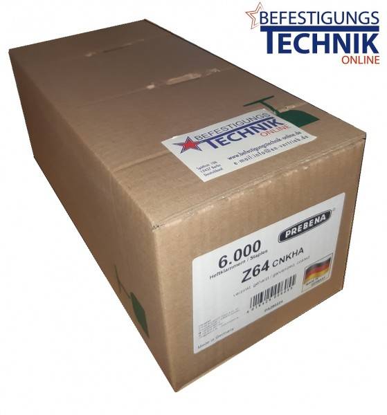 Prebena Klammern Z 64CNKHA 64mm verzinkt geharzt für Prebena 5C-Z75 Tjep PQZ KL-57 6,0M