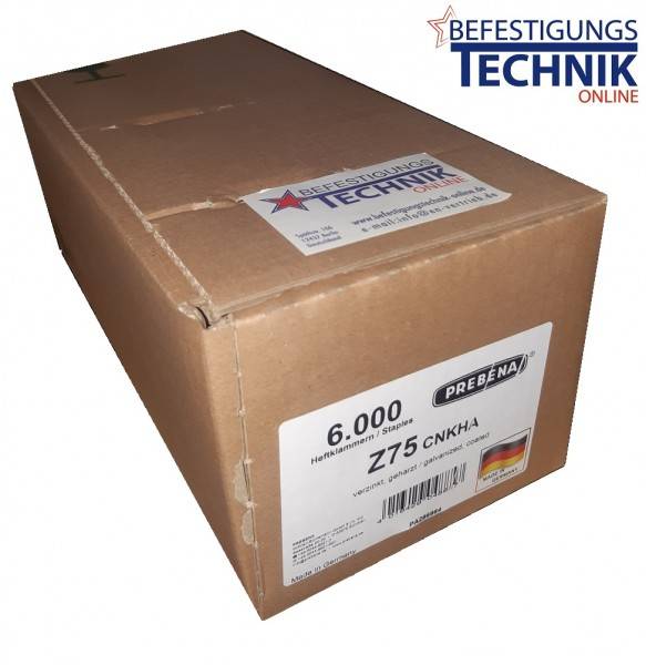 Prebena Klammern Z 75CNKHA 75mm verzinkt 5C-Z75 Tjep PQZ-75 Haubold KG 775 KL-57 6,0M