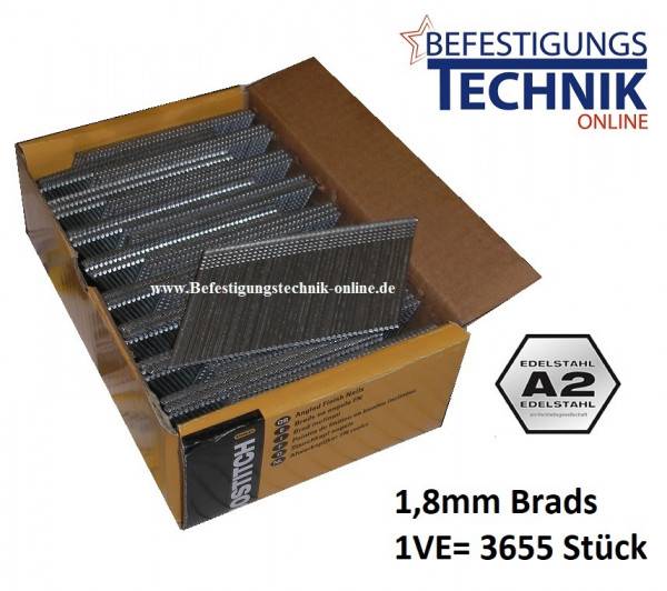 Bostitch FN1520SS 1,8x32mm Stauchkopf Nägel rostfrei für N62FNSP-E N60 62 Tjep VD-15/50 BR-11 3,655M