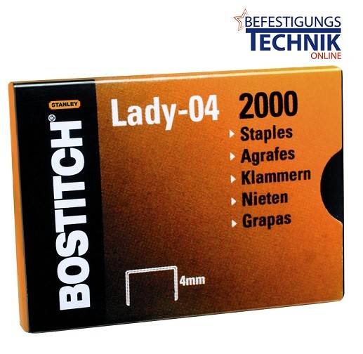 Bostitch Büro Heftklammern 4,0mm verzinkt für Klammerzange Heftzange HP65 Lady Plier KL-87