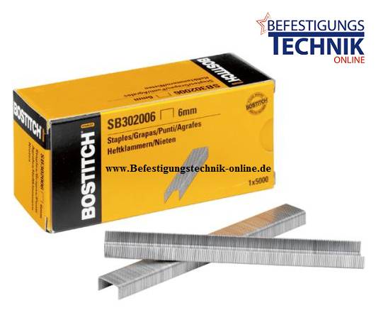 10mm Klammern SB302010 verzinkt für Bostitch Tacker T3020 Hikoki N18DSL KL-36 5,0M
