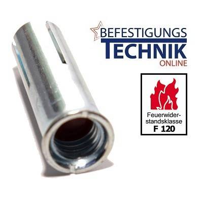 M8x30mm Einschlaganker Einschlagdübel Beton Dübel verzinkt mit Kragen Innengewinde ETA