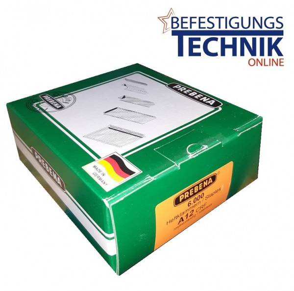 Prebena Klammern A12CRF A 80/12mm A2 rostfrei für 1XR-A16 1GP-A16 1GP-A25 KL-01 6M
