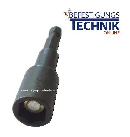 Steckschlüsseleinsatz schlagfest magnetisch Länge 45mm 1/4" auf 5/16" Innen