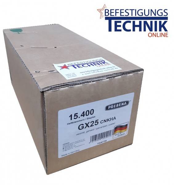 Prebena GX Klammern 25mm verzinkt Paslode S16 ZH-25 IM200/50 S200-S16 4200 S-16 15,4M KL-21