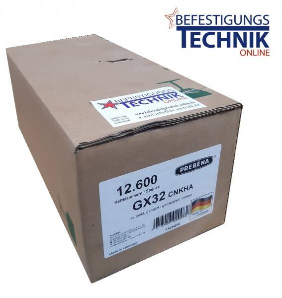 Prebena GX Klammern 32mm verzinkt Paslode S16 ZH-32 IM200/50 S200-S16 4200 S-16 12,6M KL-21 Pr