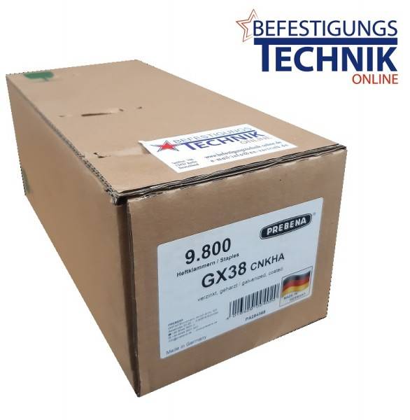 Prebena GX Klammern 38mm verzinkt Paslode S16 ZH-38 IM200/50 S200-S16 4200 S-16 9,8M KL-21 Pr