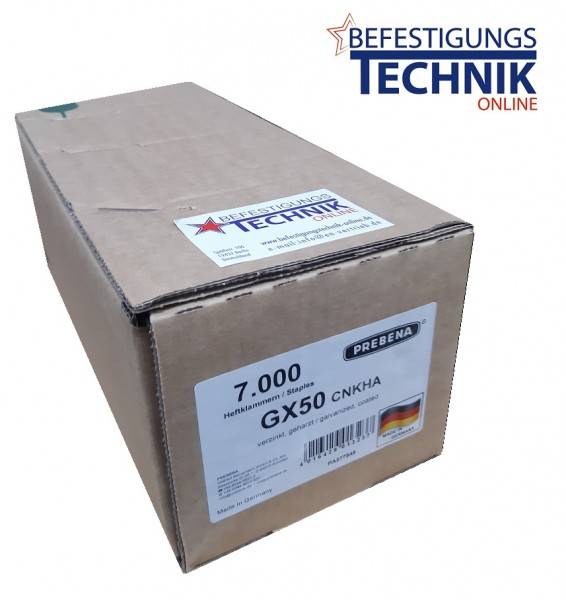 Prebena GX Klammern 50mm verzinkt Paslode S16 ZH-50 IM200/50 S200S16 4200 S-16 7,0M KL-21 Pr