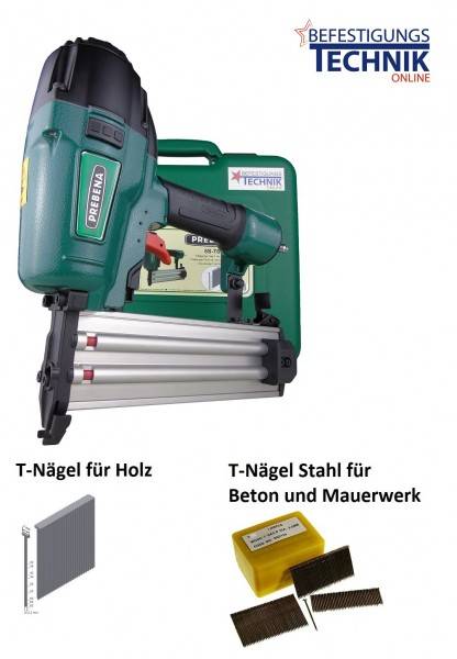 Prebena T-Nagler 5S-T65 18-65mm Druckluftnagler für T-Nägel BR-09 ST-04