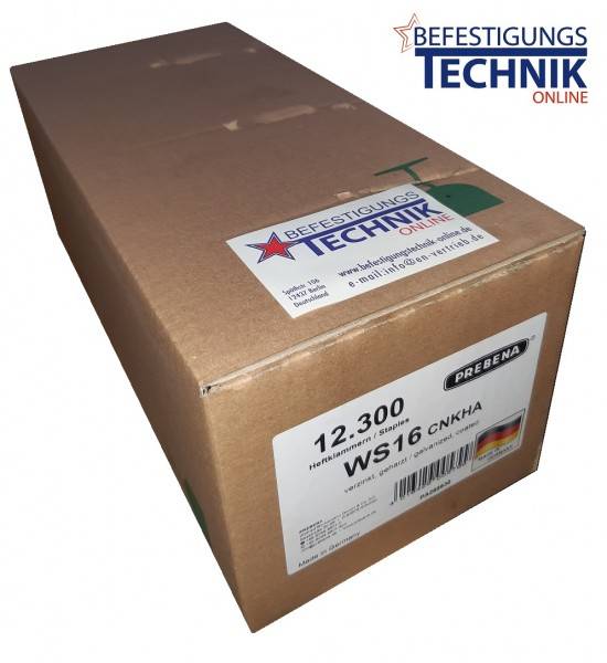 Klammer WS16CNKHA 16mm W5562 für Prebena 4C-WS38 Senco P PS15XP Tjep TW-16/38 Hitachi 5024 KL-56 12,