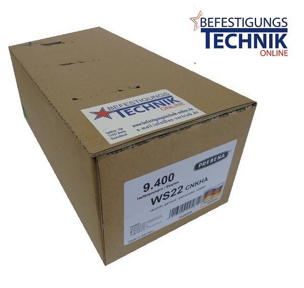 Klammer WS22CNKHA 22mm W5562 für Prebena 4C-WS38 Senco P PS15XP Tjep TW-16/38 Hitachi 5024 KL-56 9,4