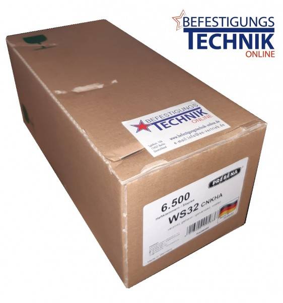 Klammer WS32CNKHA 32mm W5562 für Prebena 4C-WS38 Senco P PS15XP Tjep TW-16/38 Hitachi 5024 KL-56 6,5