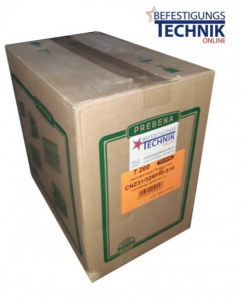 Prebena Dachpappnägel 3,1x32mm Ring rostfrei für Dachpappnagler 4X-CNZ45 Makita AN454 Bostitch