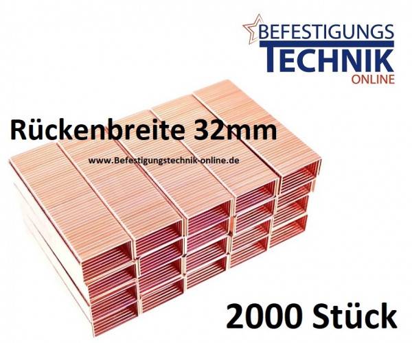 Karton Klammern 32/15mm für Bostitch MS-3219-E DS-3219-E Prebena KTVH-R19 KTVH-R19D 2M KL-40