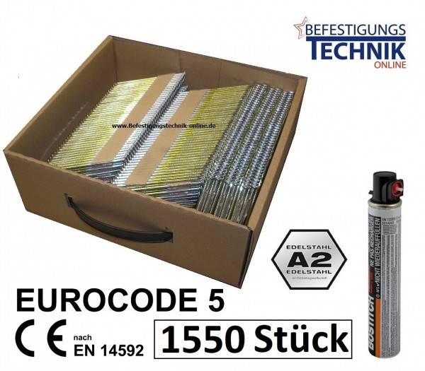 34° Streifennägel 2,8x80mm ring rostfrei Gas für Paslode IM350 Tjep GRF 34/90 Hitachi Senco BeA