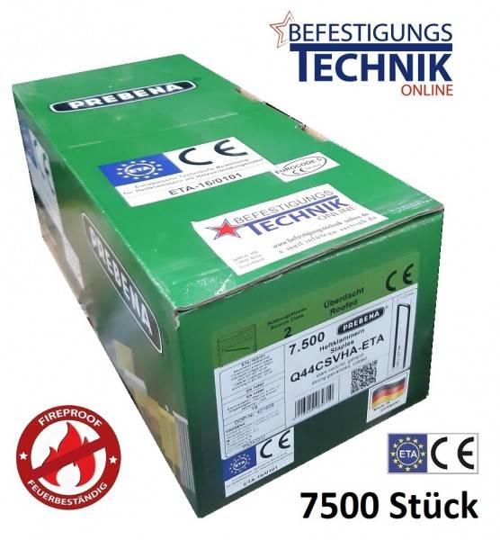 Prebena Q44CSVHA-ETA 44mm Brandschutz Klammern verzinkt für Senco Würth Q Haubold HD7900 7,5M KL-39