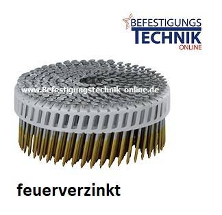PC Coilnägel 2,5x65mm Ring feuerverzinkt 15° plast für Coilnagler Bostitch N75C-2-E 4,8M