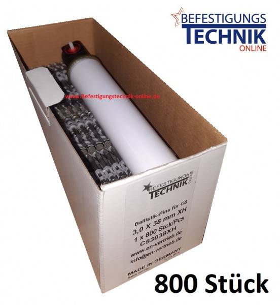 Stahl Betonnägel C5 3,0x17mm XH 1xGas blau 152mm für Sympafix Betonnagler GT/C45