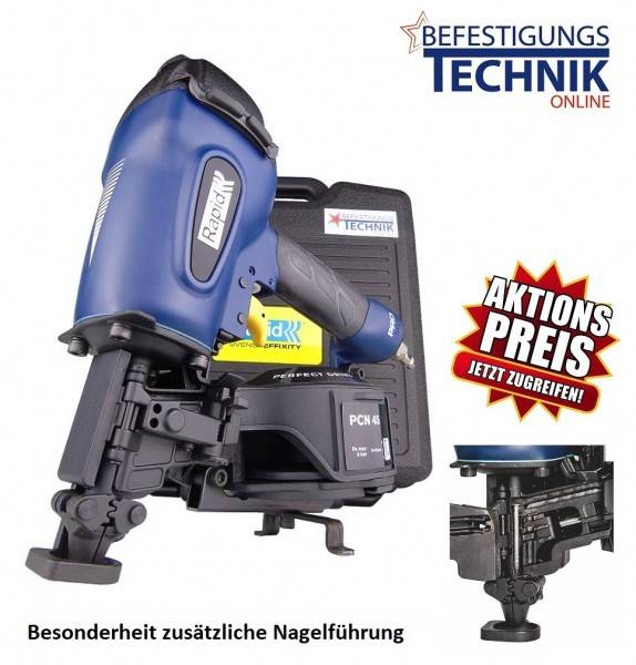 Rapid PCN45 Dachpappnagler 19-45mm mit Nagelführung für 16° Coil Dachpappnägel
