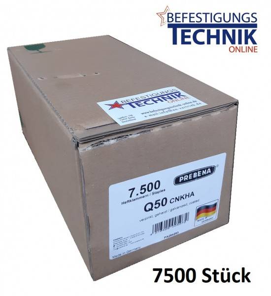 7500 Klammern Q-6774 50mm CNKHA verzinkt für Prebena Senco Würth Q BeA 180 Haubold HD7900 KL-39