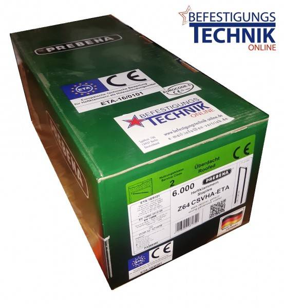 Prebena Klammern Z 64mm CSVHA ETA verzinkt für 5C-Z75 Haubold KG 700 Tjep PQZ KL-57 6M