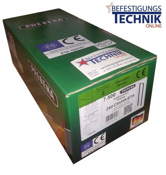 Prebena Klammern Z 60mm CSVHA ETA verzinkt für 5C-Z75 Haubold KG 700 Tjep PQZ KL-57 7,5M