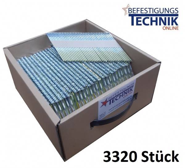 34° Streifennägel 2,8x63mm Ring verzinkt Paslode Senco Tjep Prebena Hikoki Milwaukee 3,32M P