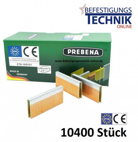 Prebena Klammern L 50mm CSVHA ETA verzinkt G5562 Paslode 114 Bostitch S5 Senco N BEA 155 KL-26 10,4M