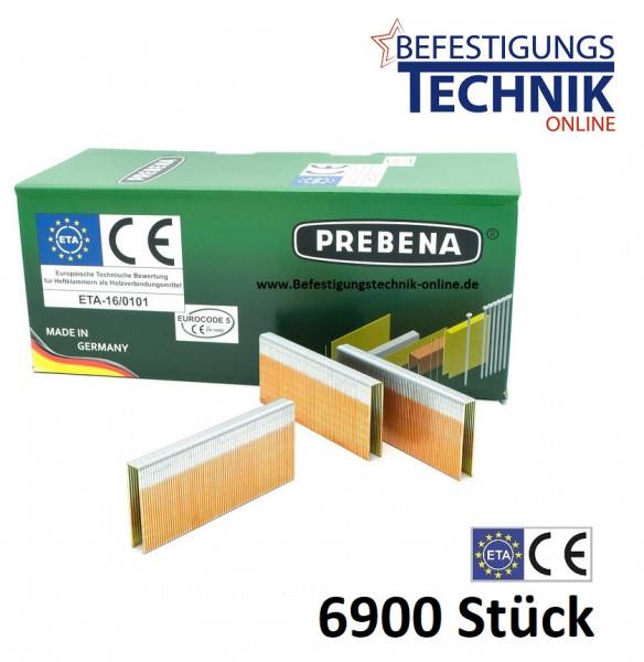 Prebena Klammern L 63mm CSVHA ETA verzinkt G5562 Paslode 114 Bostitch S5 Senco N BEA 155 KL-26 6,9M