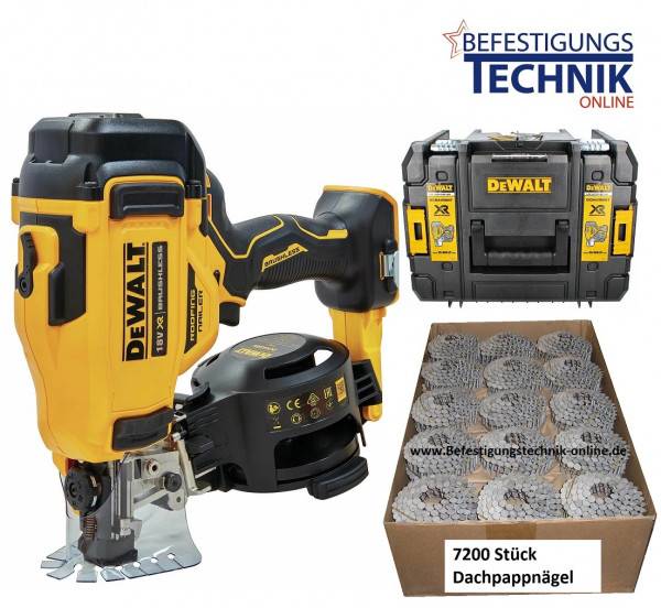 DeWalt Akku Dachpappennagler DCN45RNNT-XJ 18V Basic + Box + Dachpappnägel