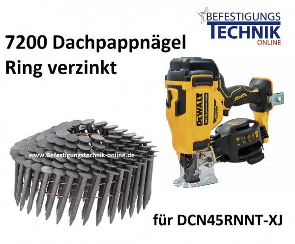 Dachpapp Nägel 3,1x25mm Ring verzinkt für DeWalt Akku Nagler DCN45RNNT DCN45RND2