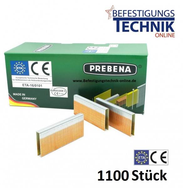 Breitrückenklammern WP130CSVHA-ETA stark verzinkt Prebena WP Tjep MF-14 BeA 246 Senco SP KL-62 1,1M