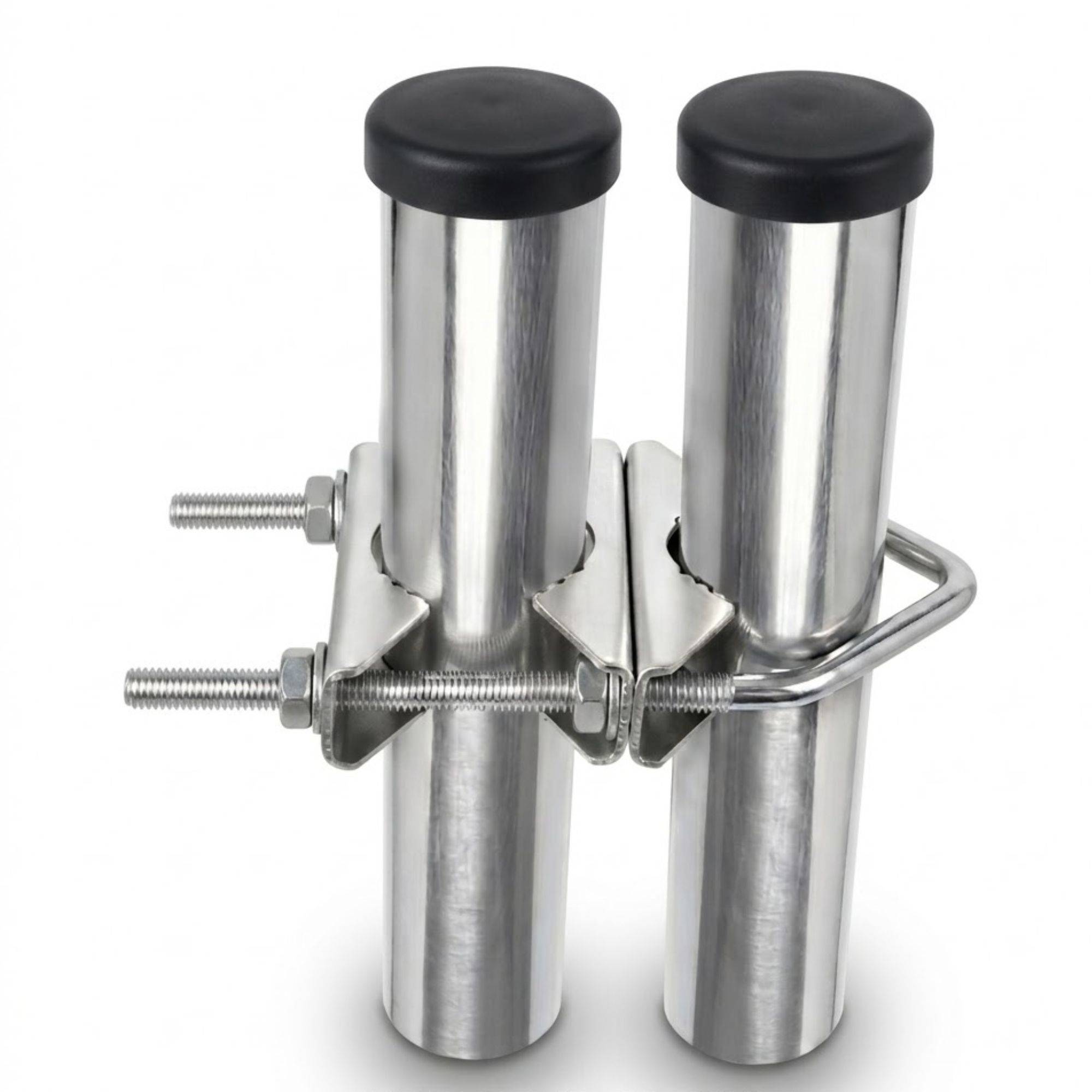 PremiumX 2x Mastschelle Sat Mast Rohr Doppel Schelle Halter Stahl verzinkt Mastdoppelschelle bis 60mm Mast
