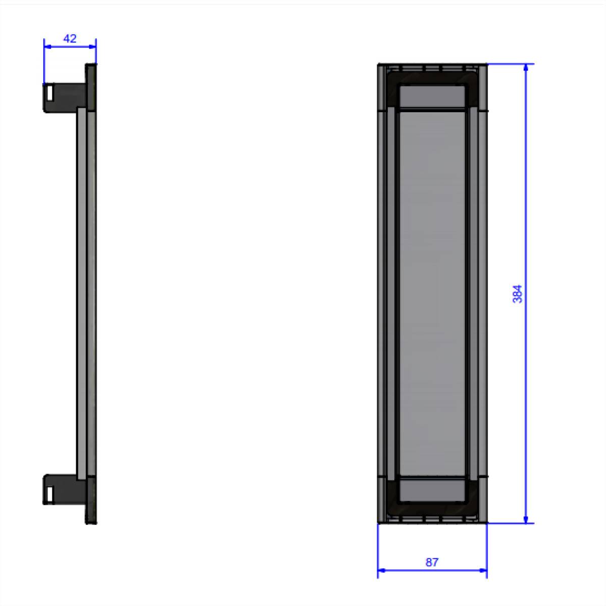 BACHMANN POWER FRAME COVER 6-fach mit Deckel schwarz