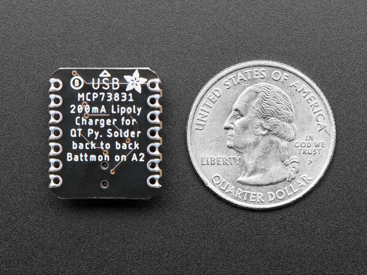 Adafruit LiIon or LiPoly Charger for QT Py BFF Add-On 200mA Charge Current 5397
