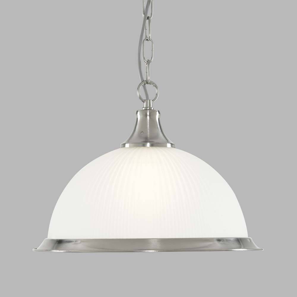 Decken Pendel Hänge Leuchte Silber Büro Flur Ess Schlaf Wohn Zimmer Beleuchtung